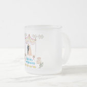 Happy Wedding Frosted Glass Coffee Mug – Romantic (Devant droit)