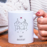 Happy Wedding Hiking Jubileum Red Heart