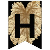 Happy Wedding Jubileum Faux Gold Leaf Black Vlaggetjes (Eerste vlag)