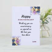 Happy Wedding Jubileum Kaart (Staand voorkant)