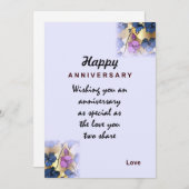 Happy Wedding Jubileum Kaart (Voorkant / Achterkant)