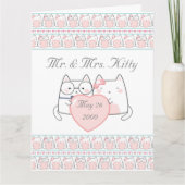 Happy Wedding Jubileum Mr. en mevrouw Kat Kaart (Voorkant)
