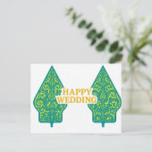 Happy Wedding Postcards Briefkaart (Staand voorkant)