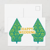 Happy Wedding Postcards Briefkaart (Voorkant / Achterkant)