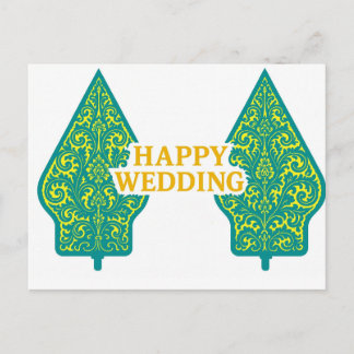 Happy Wedding Postcards Briefkaart