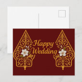 Happy Wedding Postcards  Briefkaart (Voorkant / Achterkant)