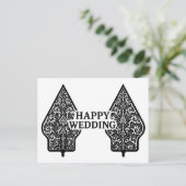 Happy Wedding Postcards  Briefkaart (Staand voorkant)