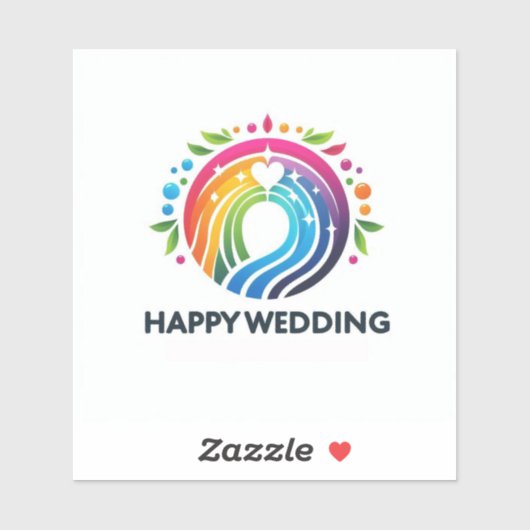 Happy Wedding Sticker (Vel)
