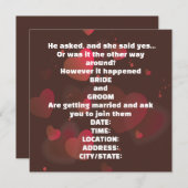 Happy Wedding Uitnodiging Tekst (Voorkant / Achterkant)