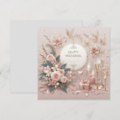 Happy Wedding Wenskaarten Feestdagenkaart (Voorkant / Achterkant)