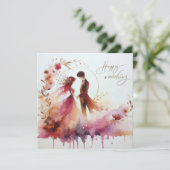 Happy Wedding Wenskaarten Kaart (Staand voorkant)