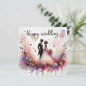Happy Wedding Wenskaarten Kaart (Staand voorkant)