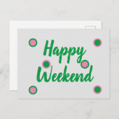 Happy Weekend Briefkaart (Voorkant / Achterkant)