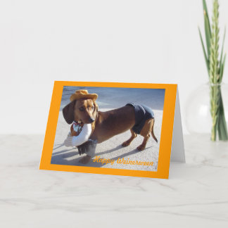 Happy Weinerween Kaart