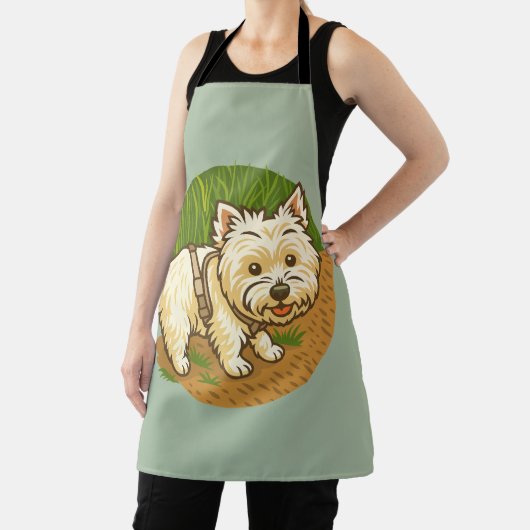 Happy Westie on Nature Trail Schort (Insitu)