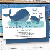 Happy Whale Ahoy het is een Boy Waterverf Baby sho Kaart