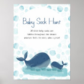 Happy Whale Sock Chasse Baby shower Poster du jeu (Devant)