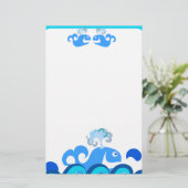 Happy Whale Stationery! Briefpapier (Staand voorkant)