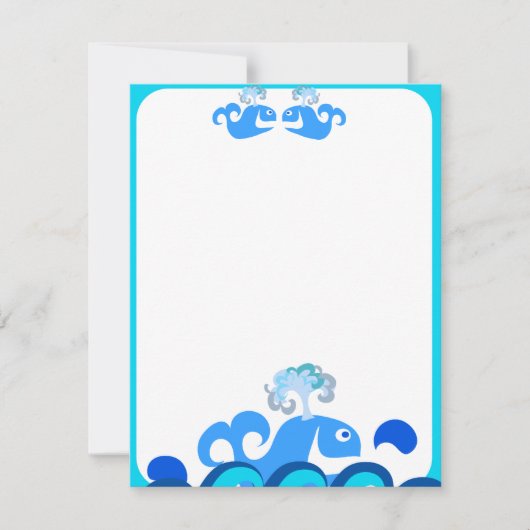 Happy Whale Stationery! Notitiekaartje (Voorkant)