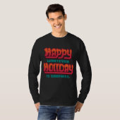 Happy whatever holiday is sooner pixel art t-shirt (Voorkant volledig)