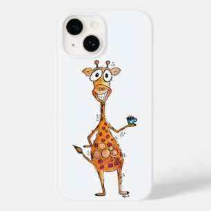 Happy Whimsical-Giraffe Drink koffie Case-Mate iPhone 14 Hoesje