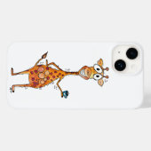 Happy Whimsical-Giraffe Drink koffie Case-Mate iPhone Case (Achterkant (horizontaal))