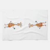 Happy Whimsical-Giraffe Drink koffie Theedoek (Horizontaal)