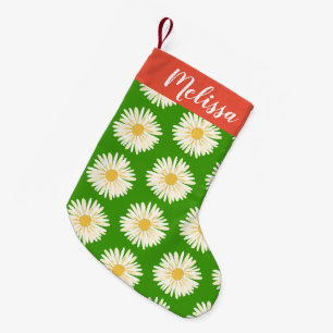 Happy White Daisies Pattern CUSTOM Kleine Kerstsok