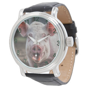 Happy White Pig Tongue Poke, Horloge