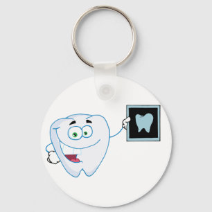 Happy White Tooth Sleutelhanger
