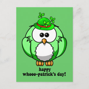 Happy Whoo Patrick's Day Briefkaart