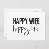Happy Wife Briefkaart (Voorkant / Achterkant)