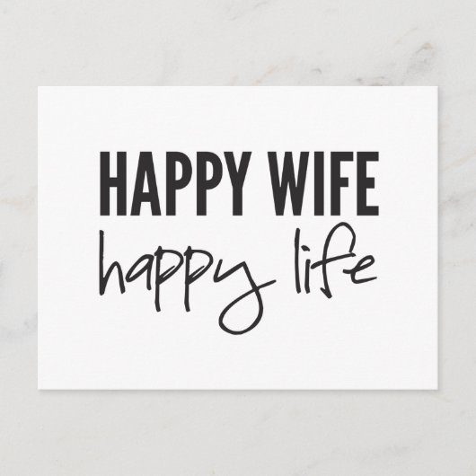 Happy Wife Briefkaart (Voorkant)
