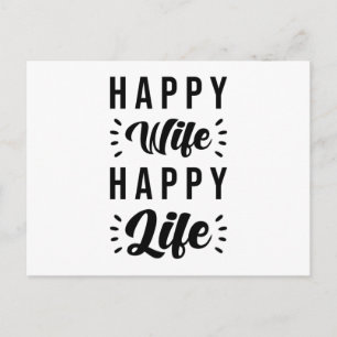 Happy Wife Happy Life Briefkaart