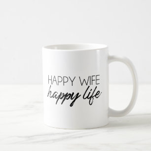 Happy Wife Happy Life Koffiemok