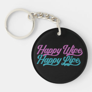 Happy Wife Happy Life Moederdag Sleutelhanger