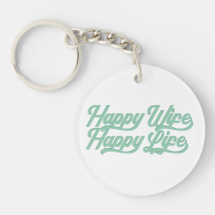 Happy Wife Happy Life Moederdag Sleutelhanger