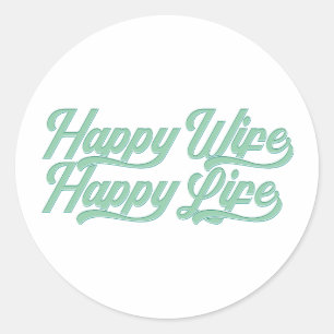 Happy Wife Happy Life Moederdag STICKER
