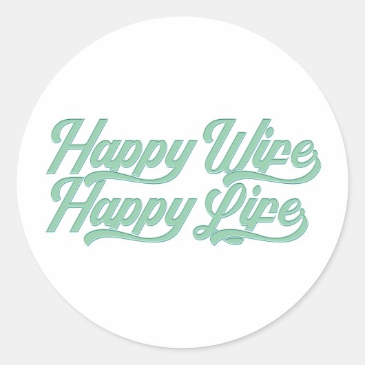 Happy Wife Happy Life Moederdag | STICKER (Voorkant)