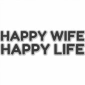 Happy Wife Sticker (Voorkant)