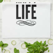 Happy Wife Typography Quottes White Theedoek (Gevouwen)