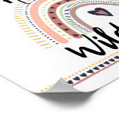 Happy Wild Free Boho Rainbow Modern Wall Art afdru Poster (Hoek)