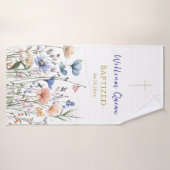 Happy Wildflowers Orthodox Christian Baptism Gift  (Serviette de bain)