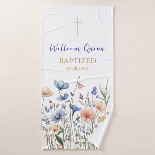 Happy Wildflowers Orthodox Christian Baptism Gift  Badhanddoek (Badhanddoek)