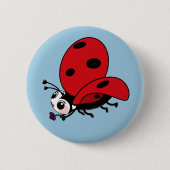 Happy Wings Ladybug Button (Voorkant)