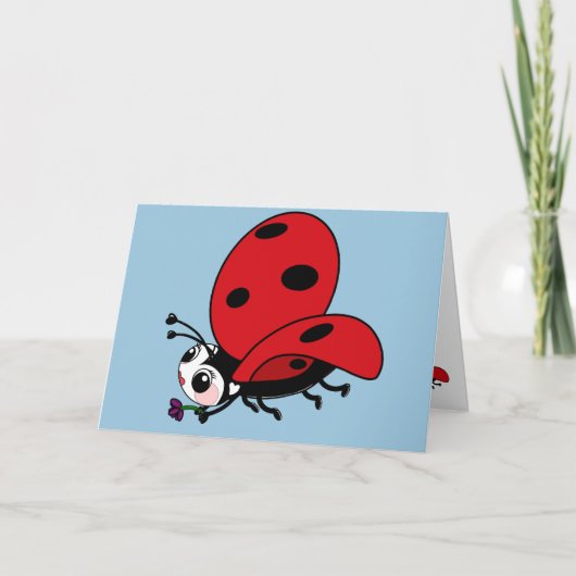 Happy Wings Ladybug  Kaart (Voorkant)