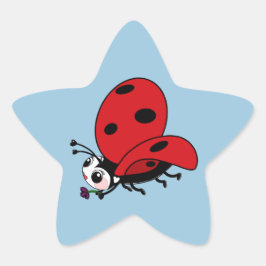 Happy Wings Ladybug Ster Sticker