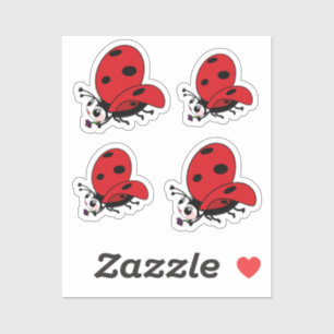 Happy Wings Ladybug Sticker