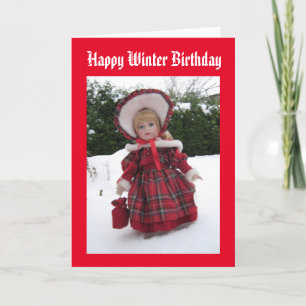 Happy Winter Birthday Card Kaart