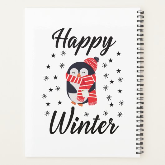 Happy Winter, Cute Penguin Planner (Achterkant)